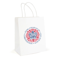 Kings Coronation Printed Design Brunswick White Medium Paper Gift Bag