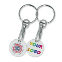 Kings Coronation Recycled £1 Trolley Coin Keyring